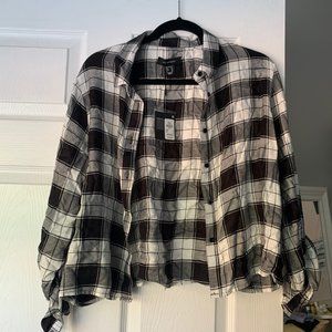 black & white flannel